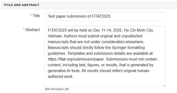 Submission Form