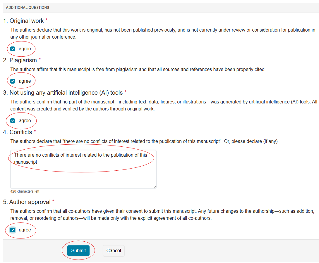 Additional Questions